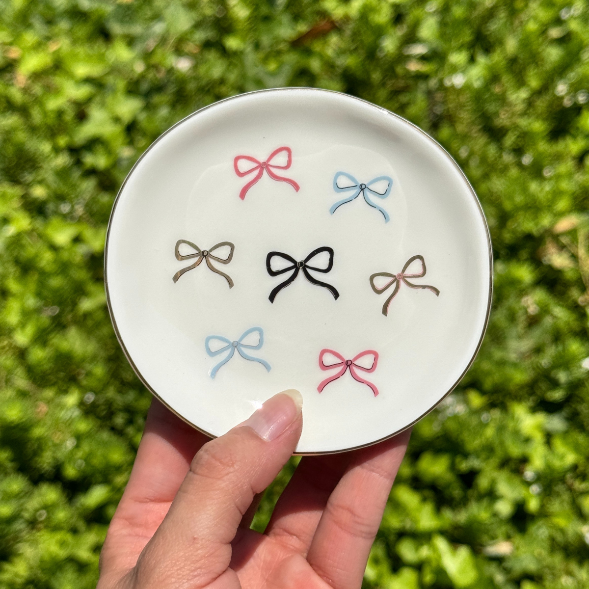 Multicolor Bows Trinket Tray