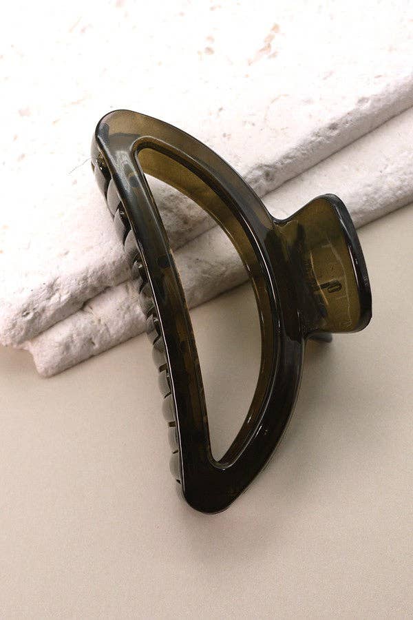 Jumbo Half Moon Translucent Hair Claw Clip