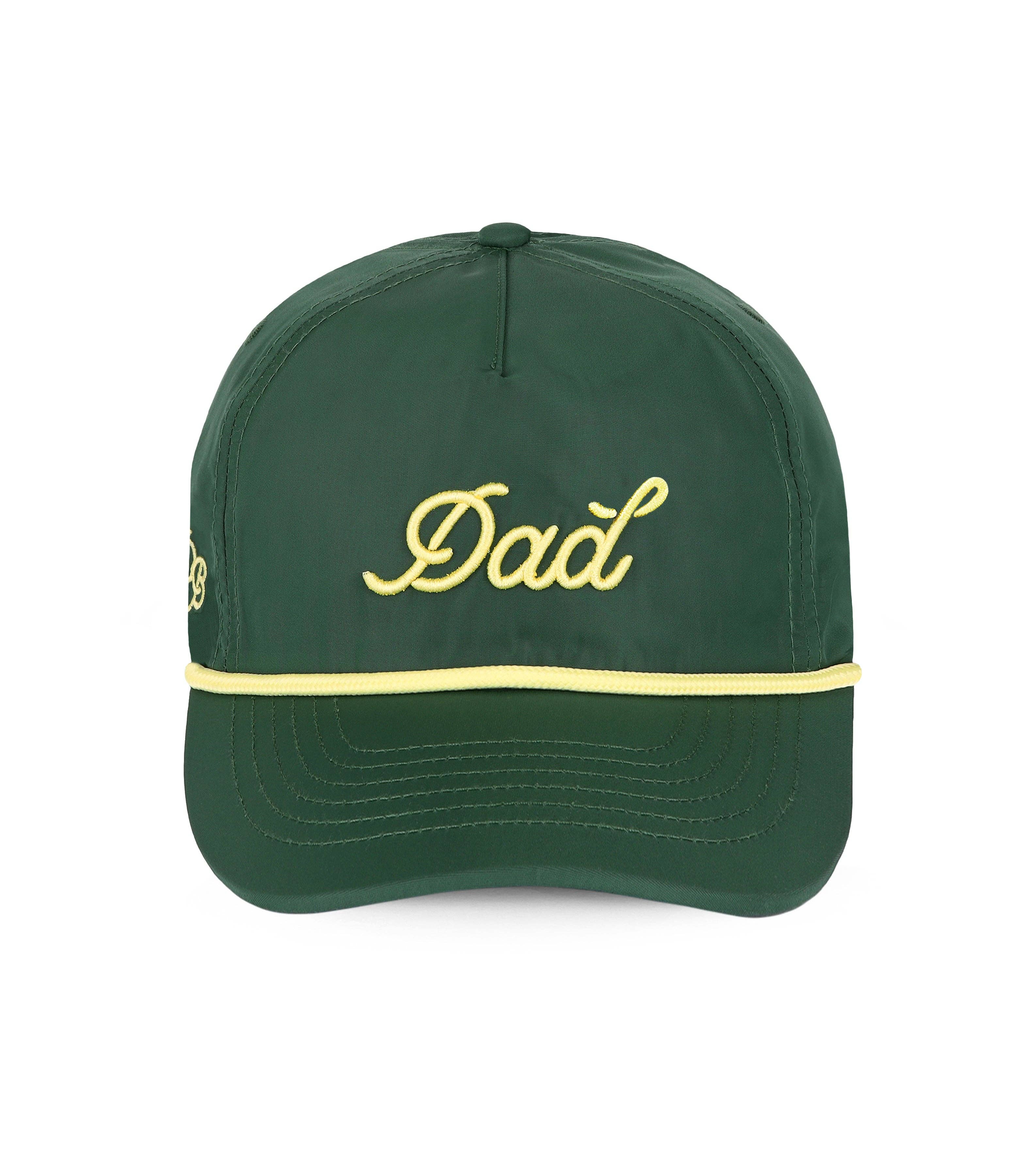 Dad Puff Rope Hat - Green 5-Panel Snapback