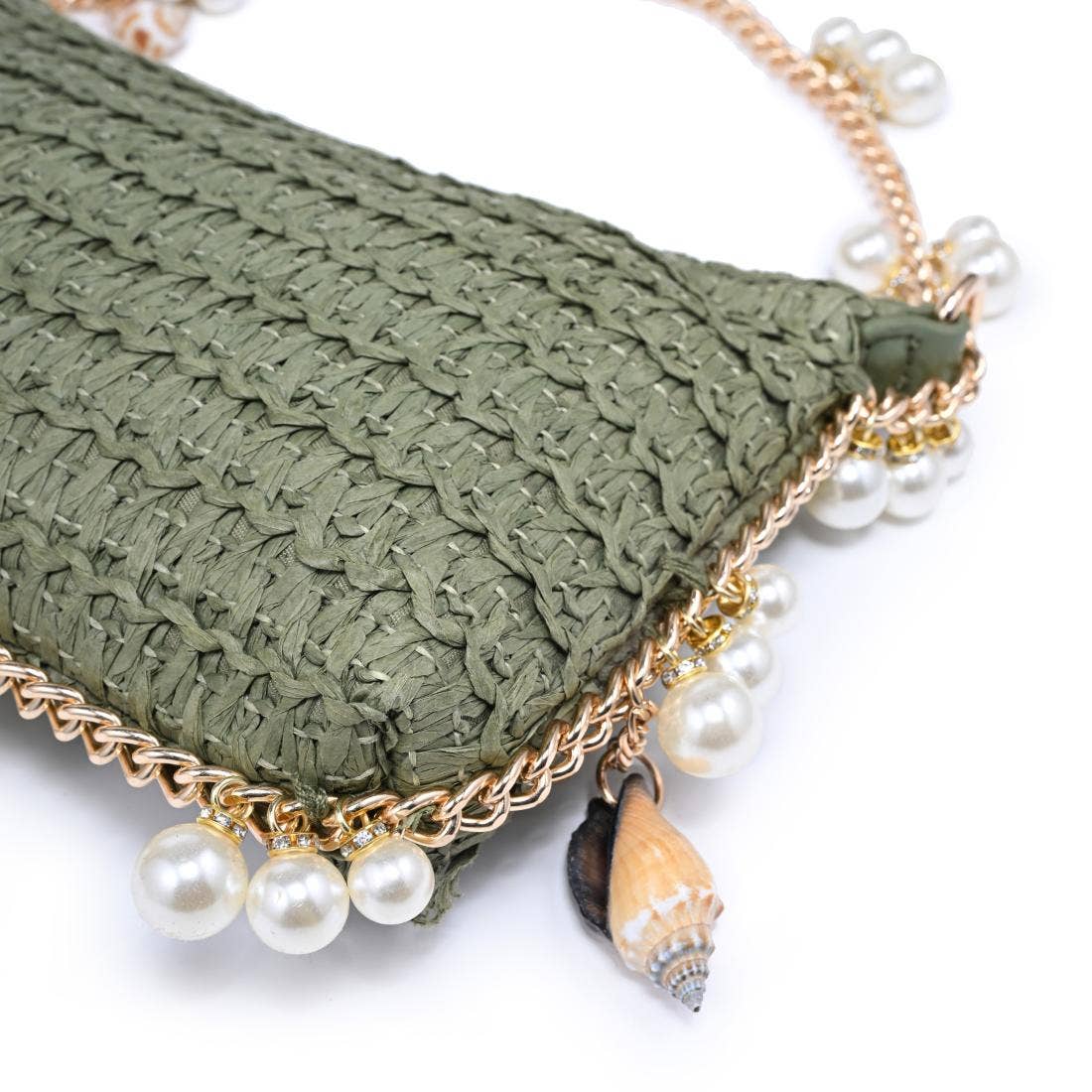 Steph Seashell Straw Bag - Natural