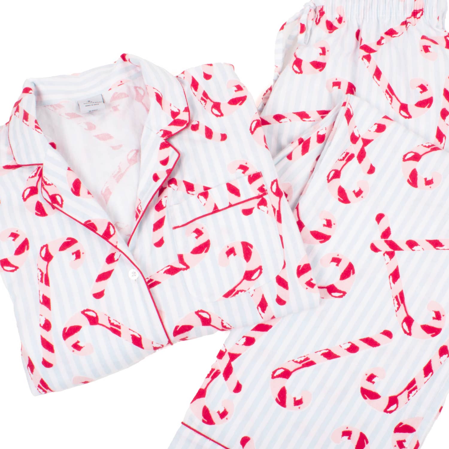 Candy Cane Flannel PJ Set