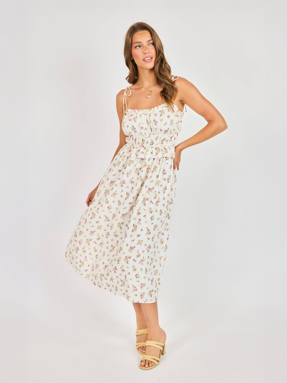 Bouquet Sweetheart Midi Dress