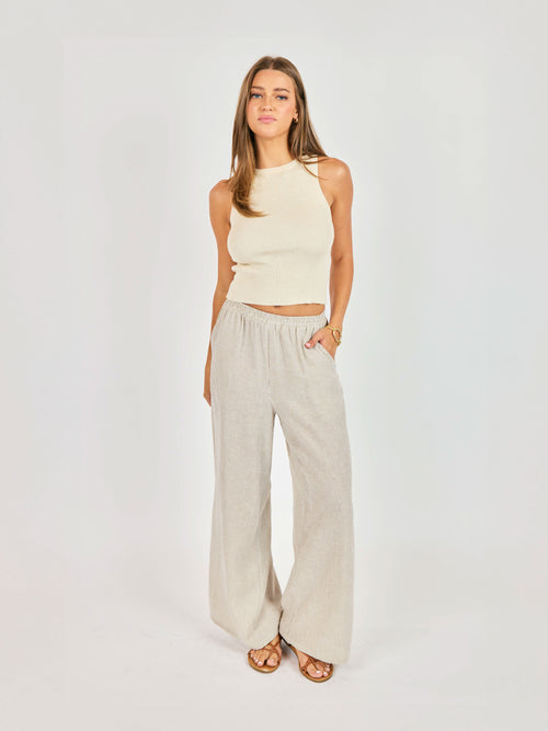 Alexis Boatneck Sweater Tank - Cream