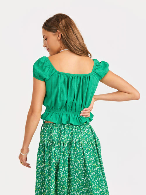 Radiate Cap Sleeved Top
