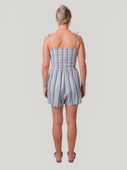 Sweetgrass Stripe Pullover Romper