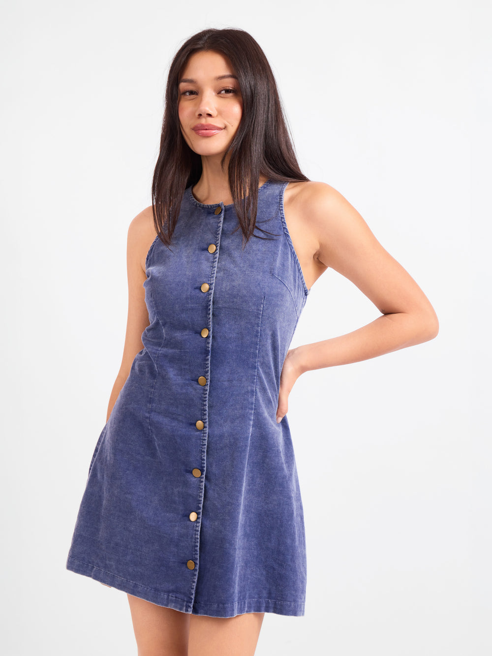 Get Like This Buttoned Mini Dress