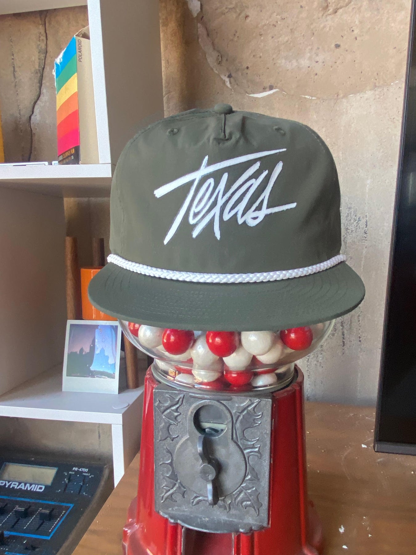 Roped Texas Script Hat - Olive