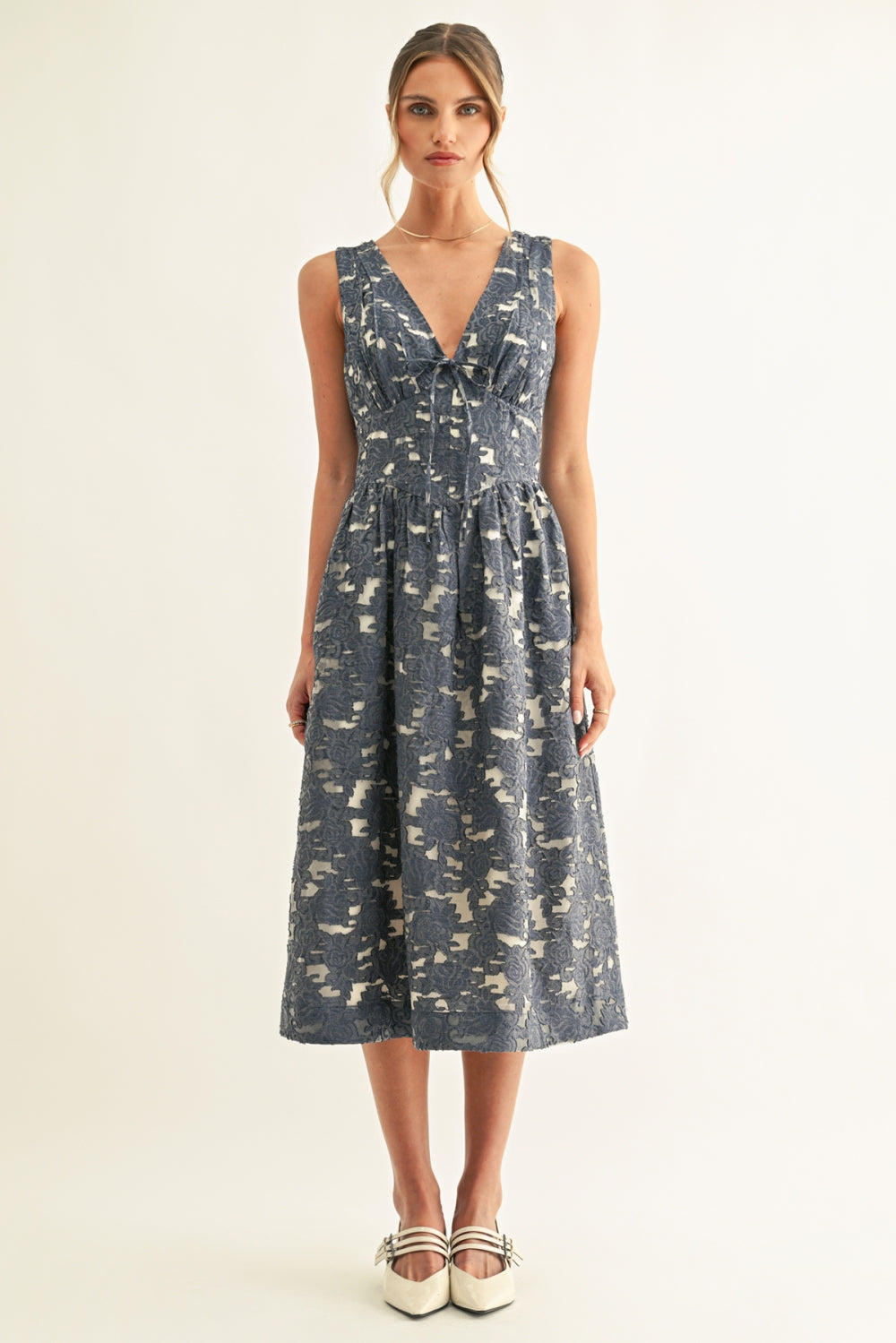 Arleta Jacquard Corset Midi Dress