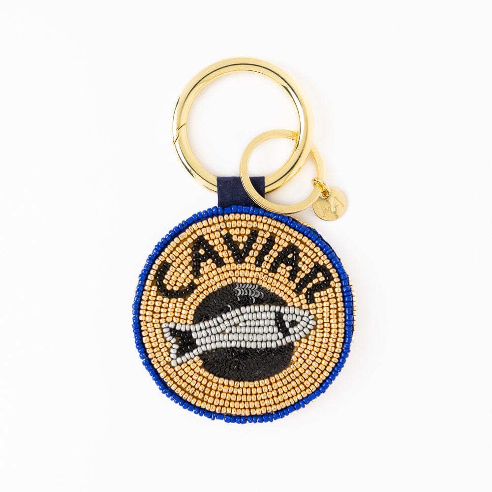Kelsey Caviar Beaded Key Ring