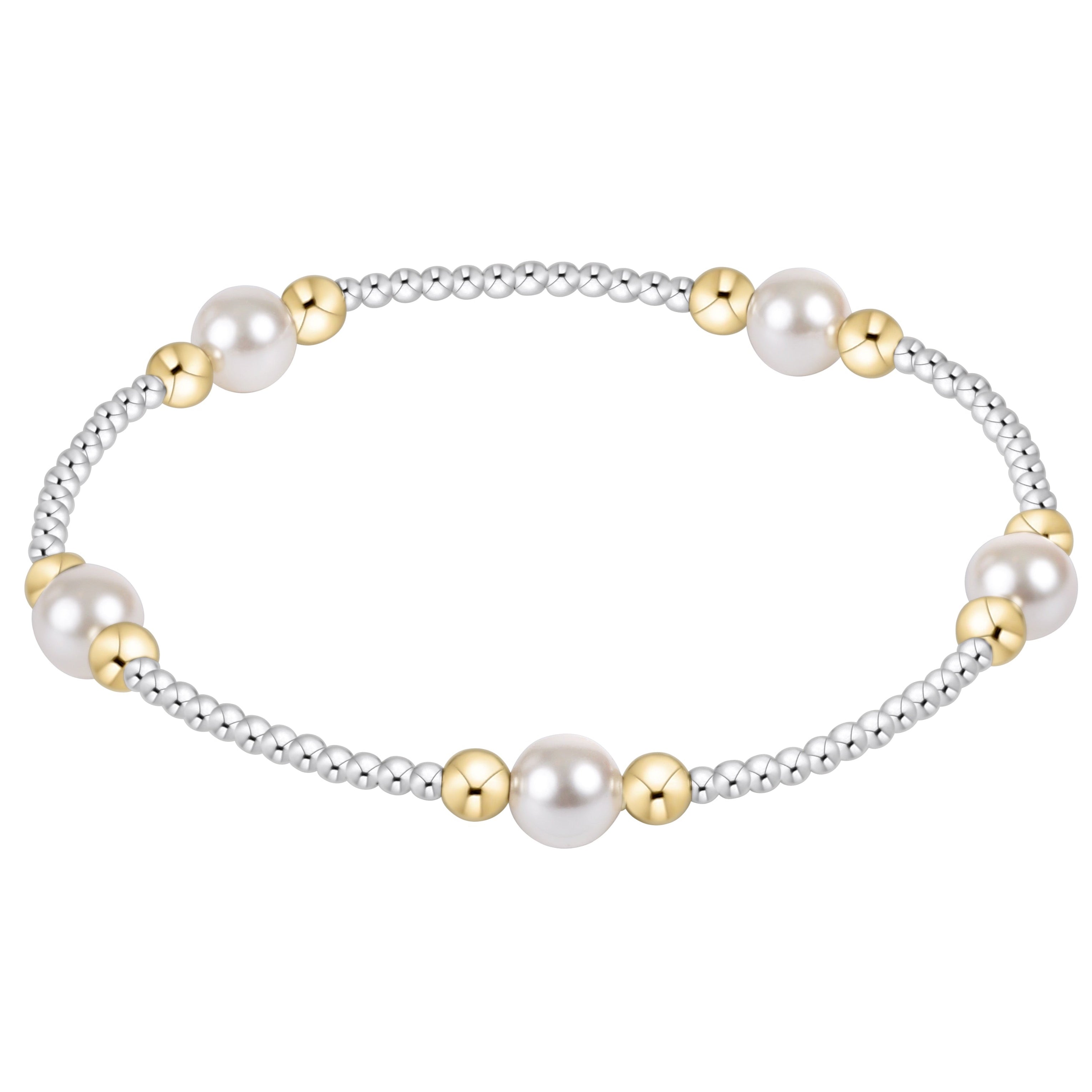Purpose Pearl Bead Bracelet - Mixed Metal