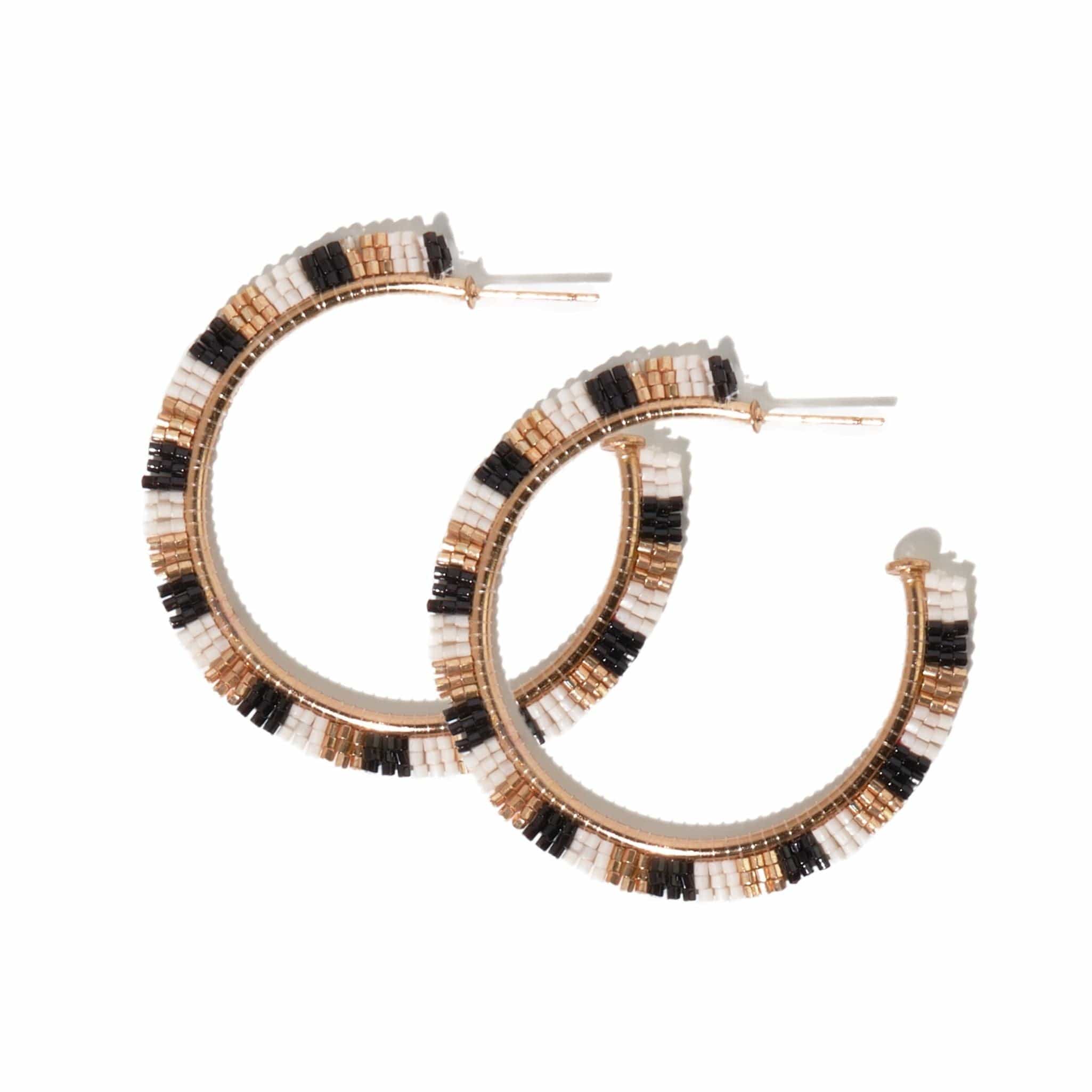 Nora Striped Hoop Earrings