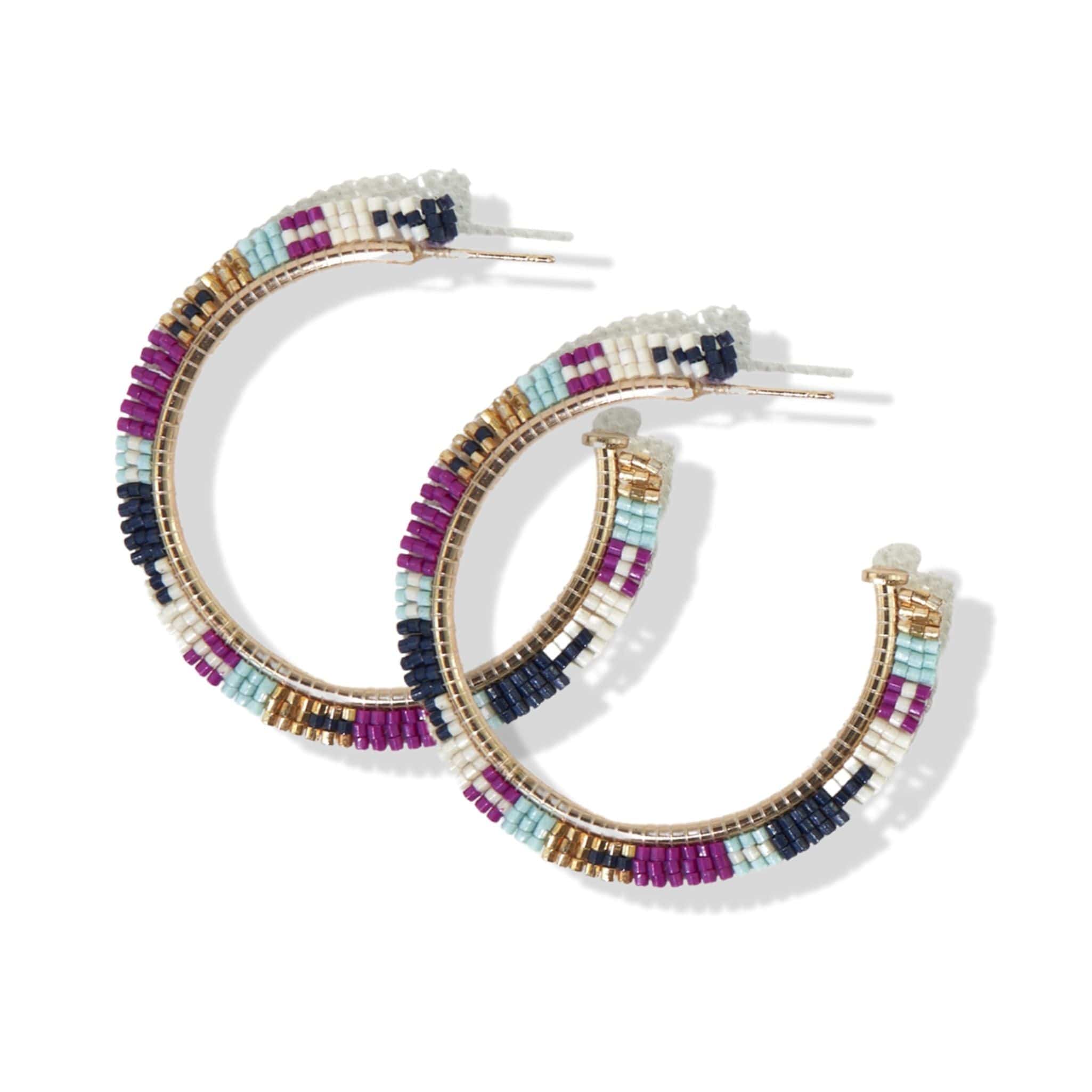 Nora Striped Hoop Earrings