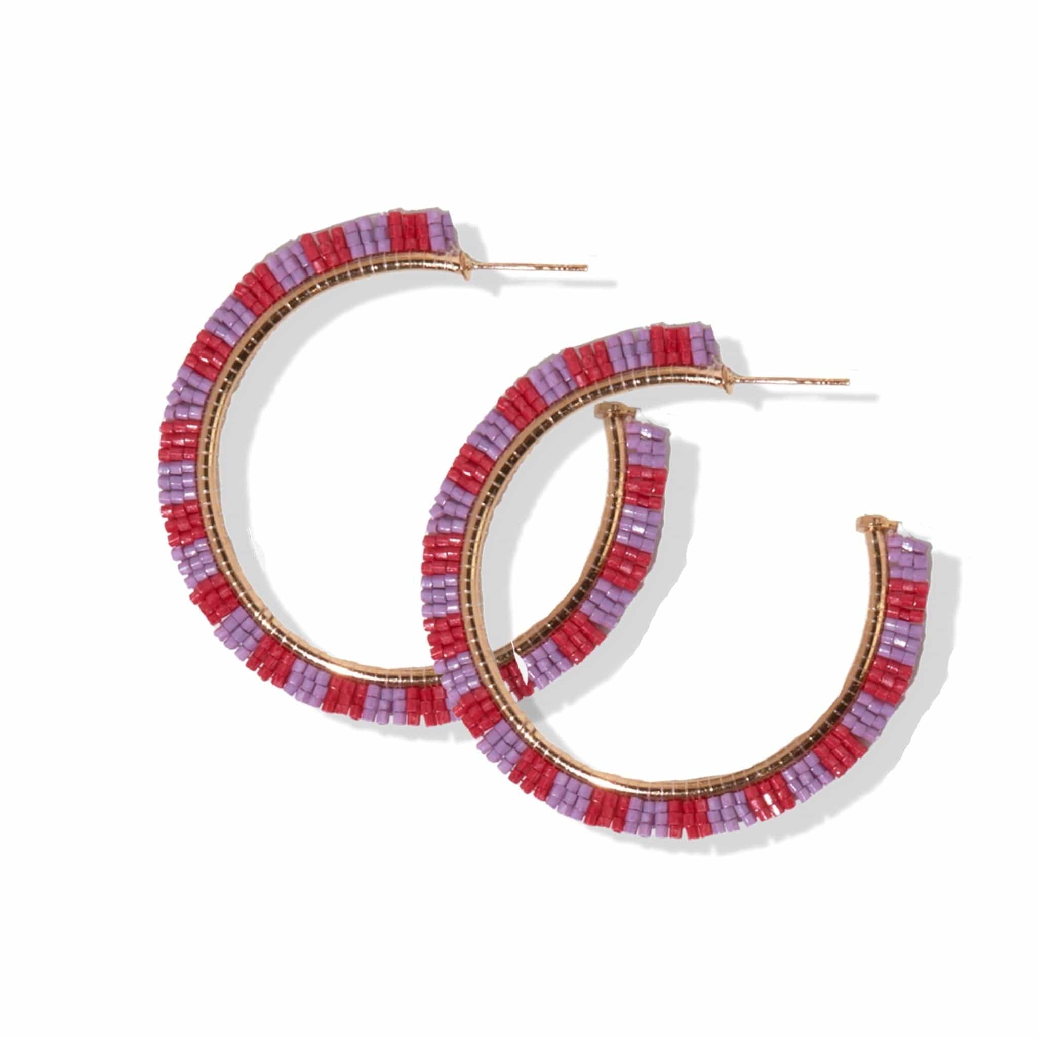 Nora Striped Hoop Earrings