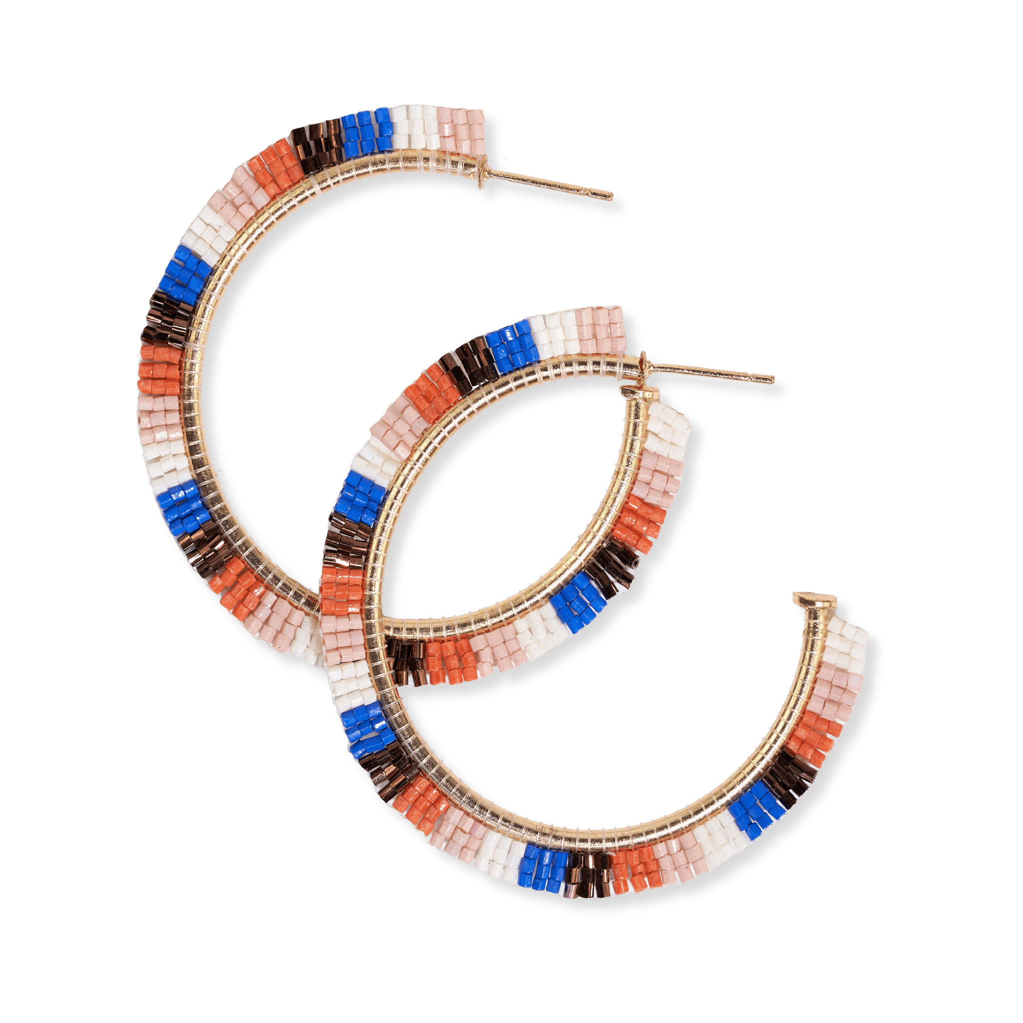 Nora Striped Hoop Earrings