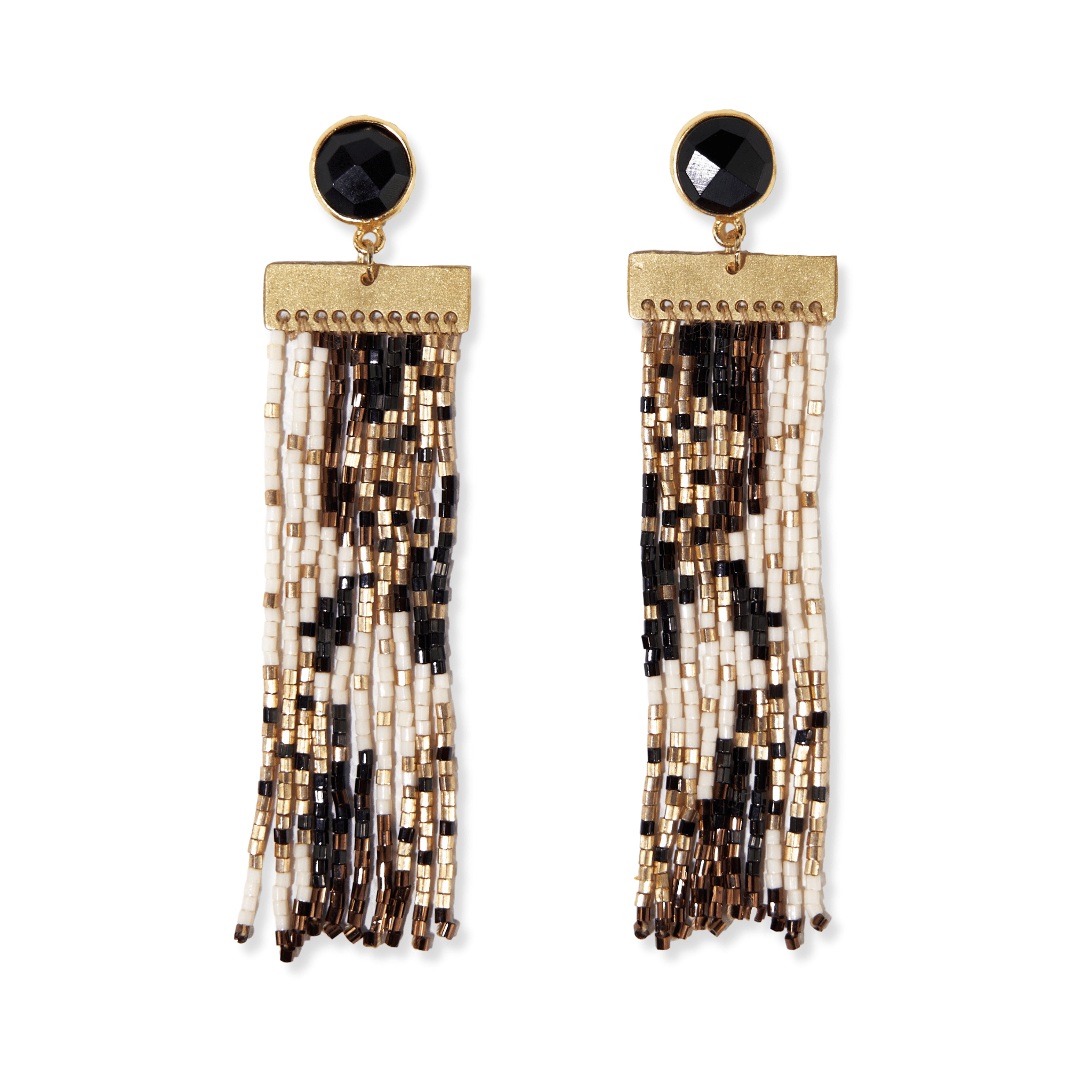 Lilah Semi Precious Stone Fringe Earrings