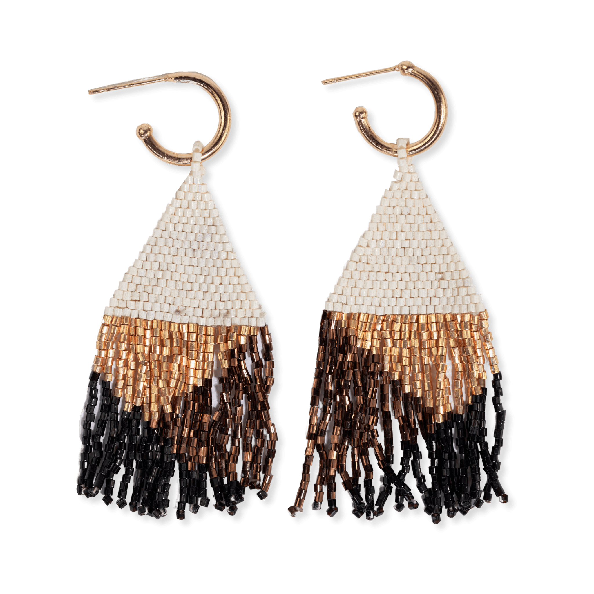 James Mini Hoop Fringe Earrings