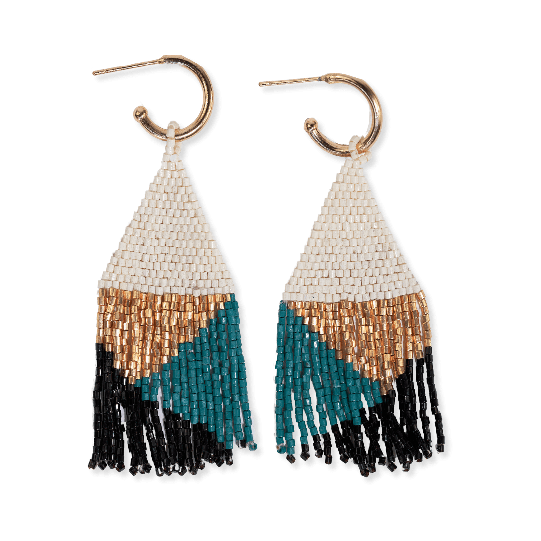 James Mini Hoop Fringe Earrings