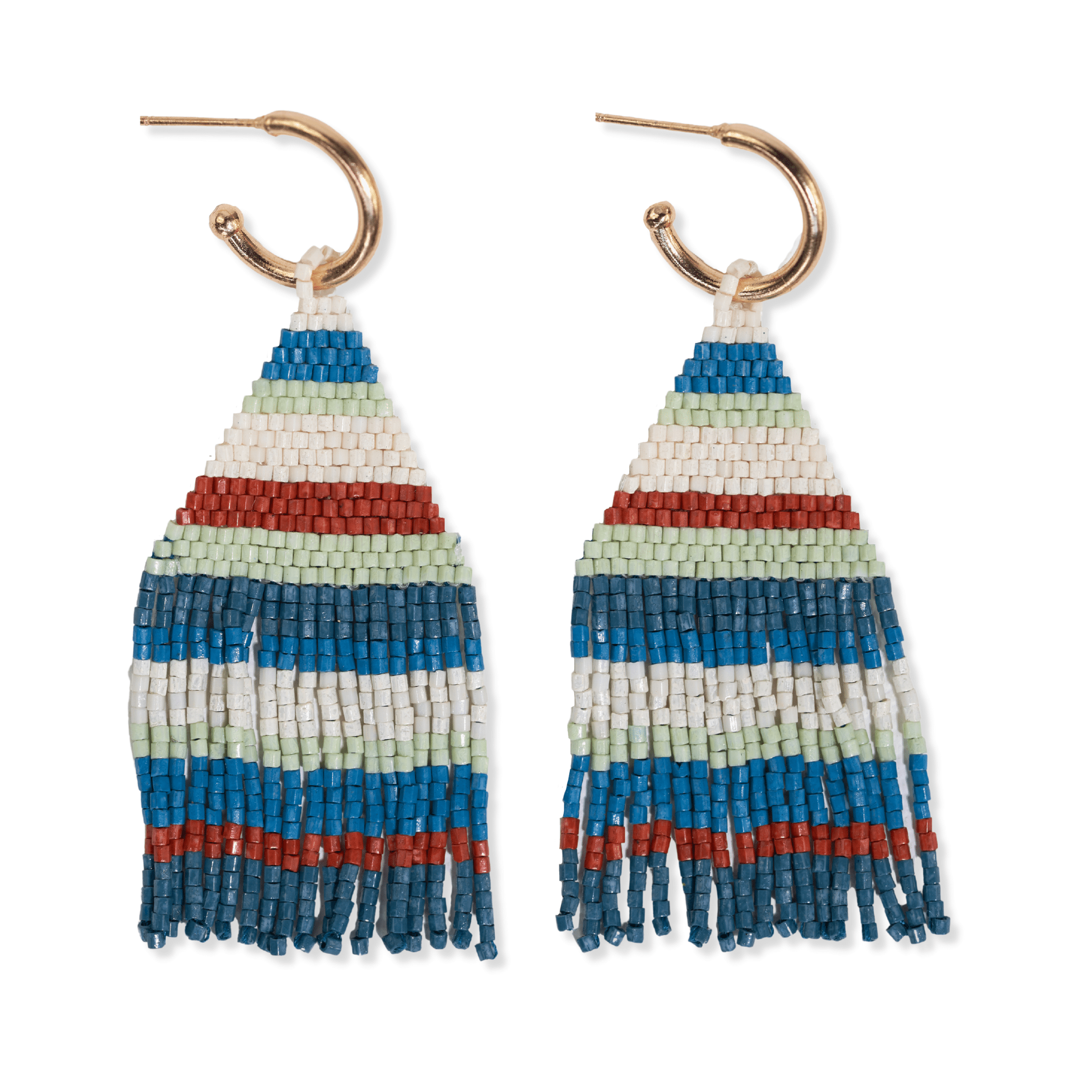 James Mini Hoop Fringe Earrings