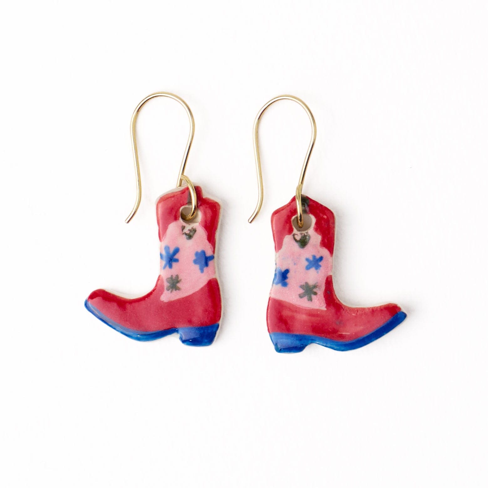 Danielle Cowgirl Boot Ceramic Earrings
