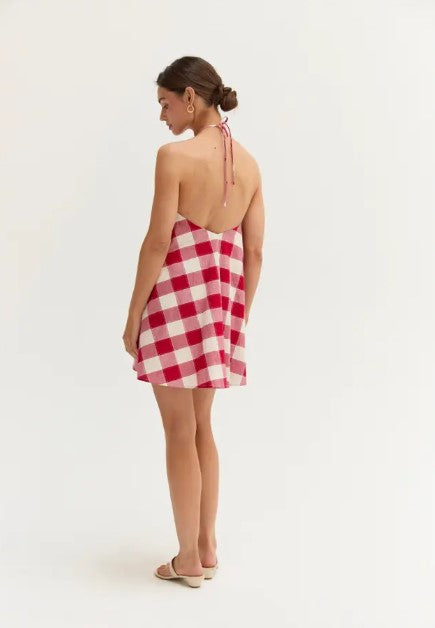Flora Gingham Romper Dress