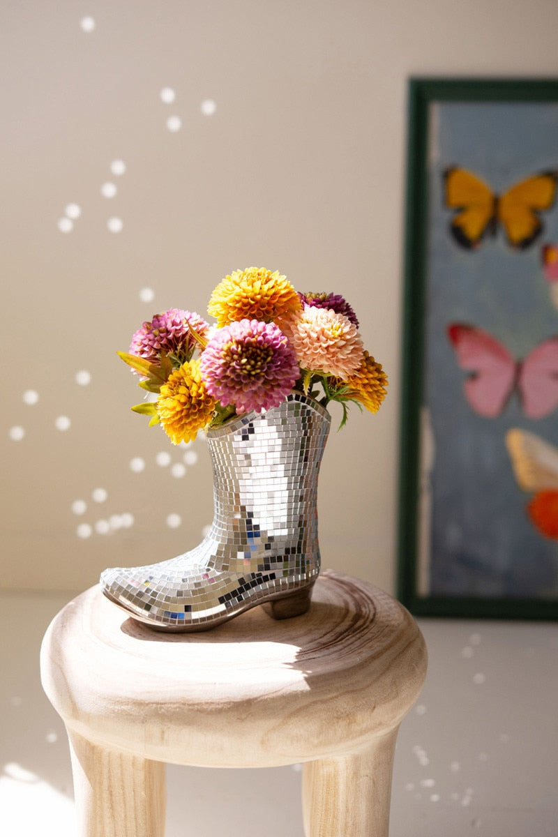 Disco Boot Ceramic Vase