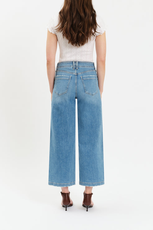 Valley Girl High Rise Wide Leg Jeans - Fave