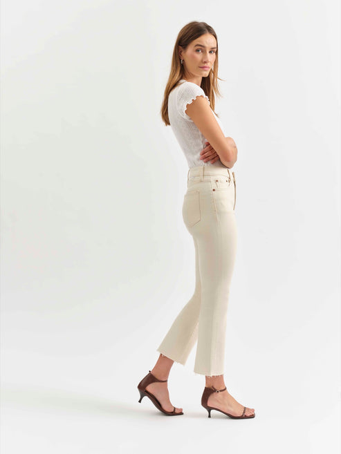 Shy Girl Crop Flare - Raw Cut