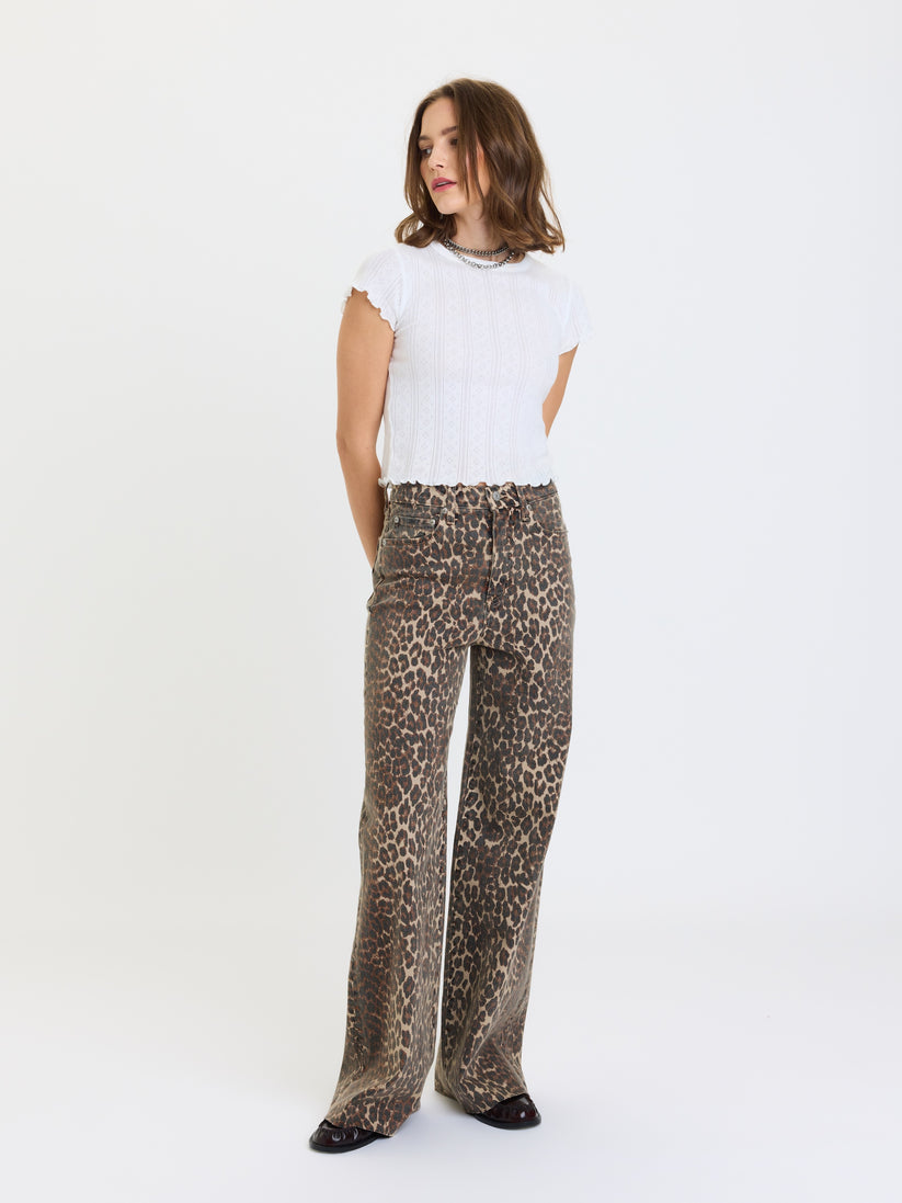 Far Out High Rise Wide Leg - Cool Cat
