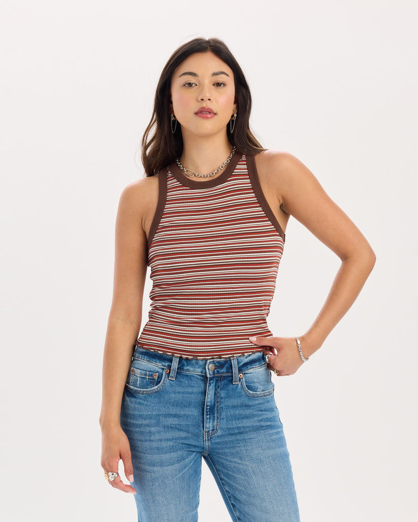Astra Racerback Tank Top - Desert Stripe