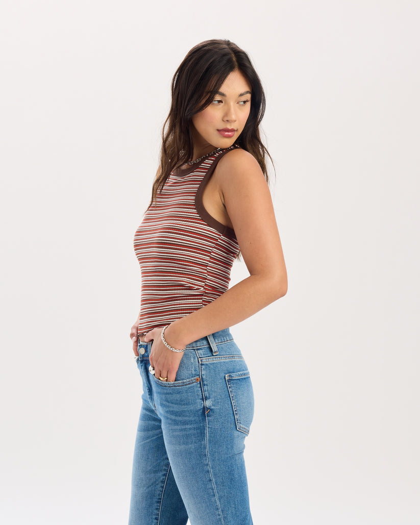 Astra Racerback Tank Top - Desert Stripe