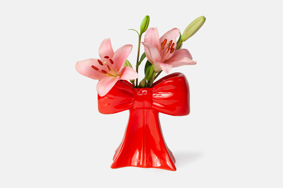 Red Bow Vase
