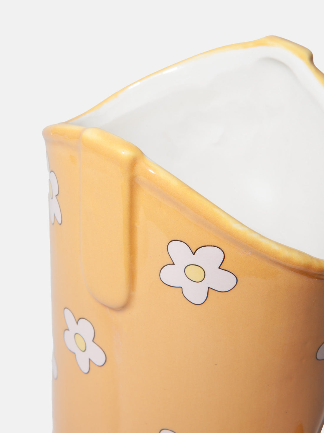 Rodeo Cowboy Boot Vase - Yellow