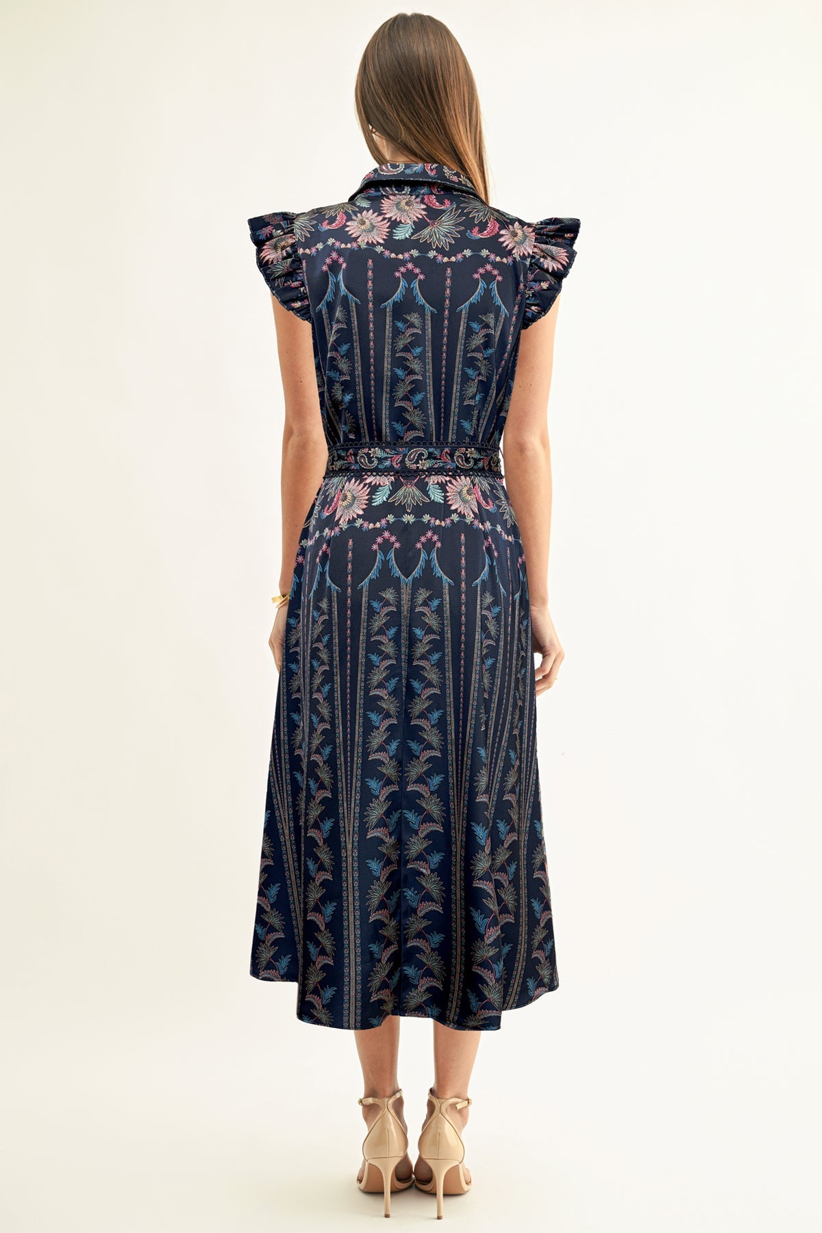 Karly Ruffled Midi Dress