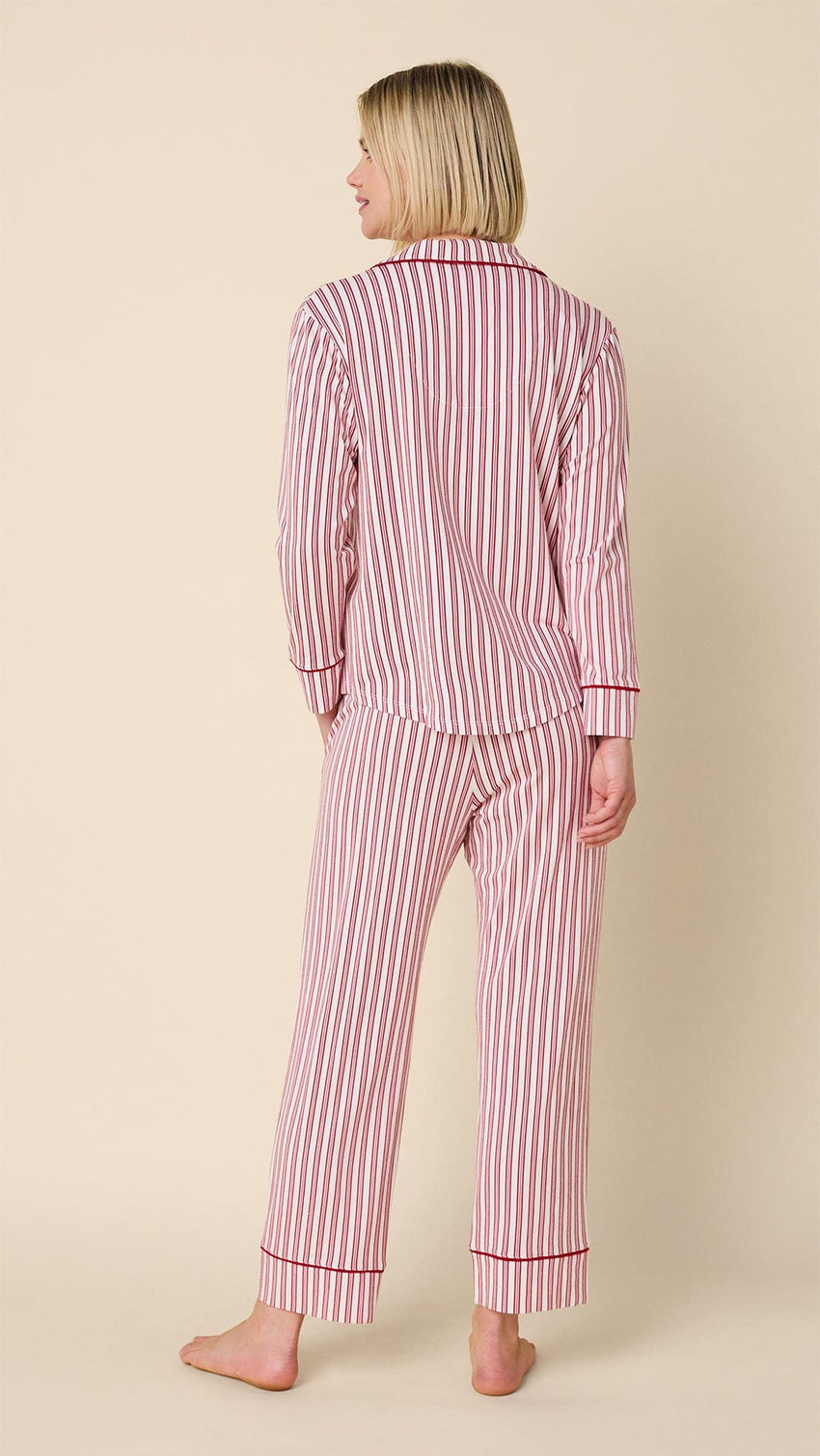 Holiday Stripe Long Sleeved Pajama