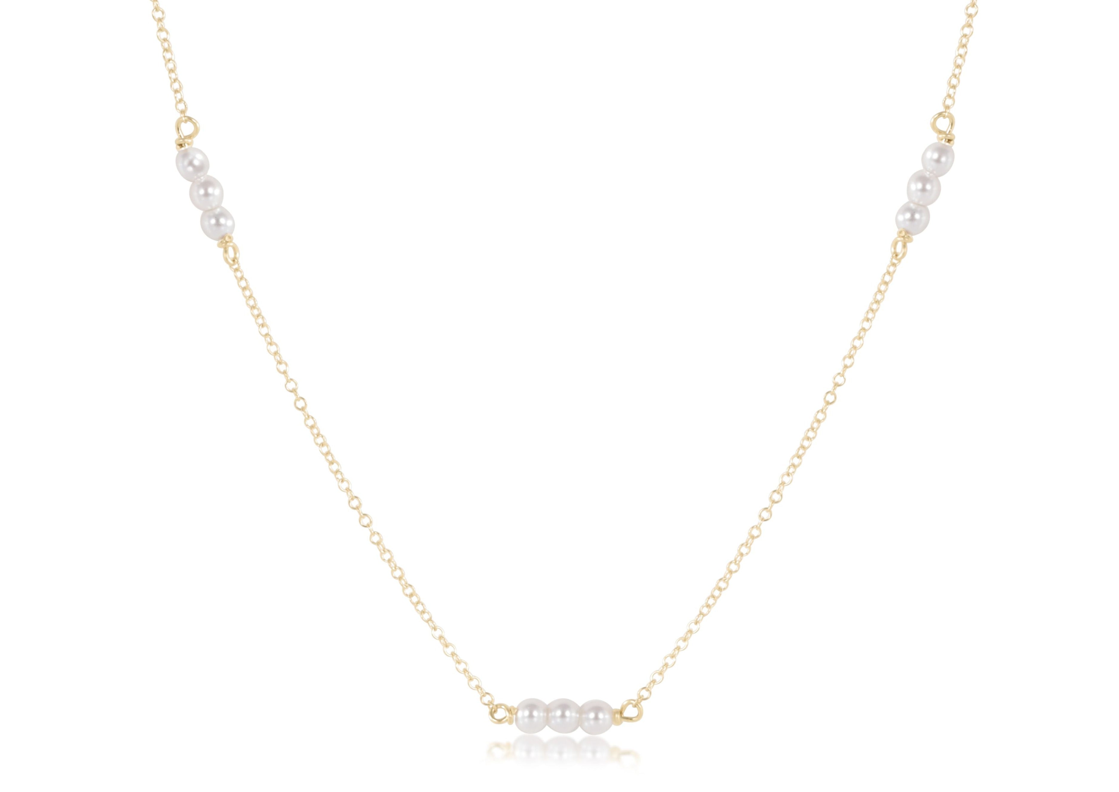 Choker Joy Simplicity Chain Pearl - 15"