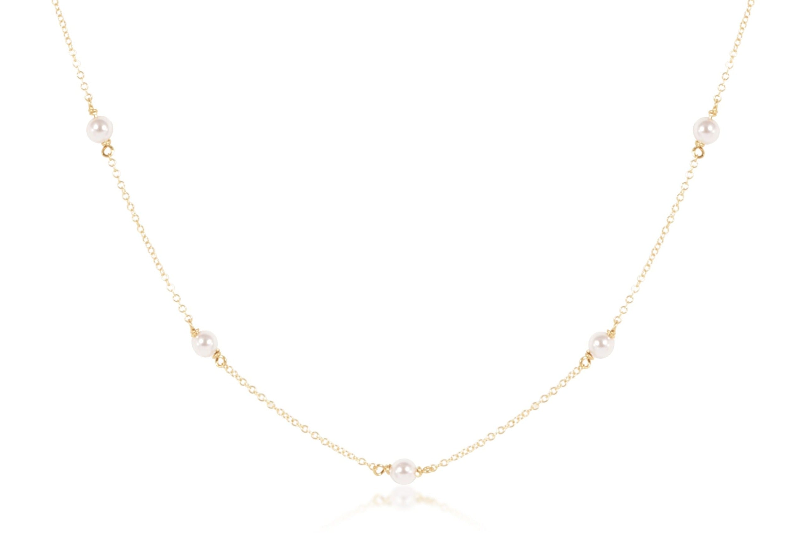 Choker Simplicity Chain Pearl - 15"