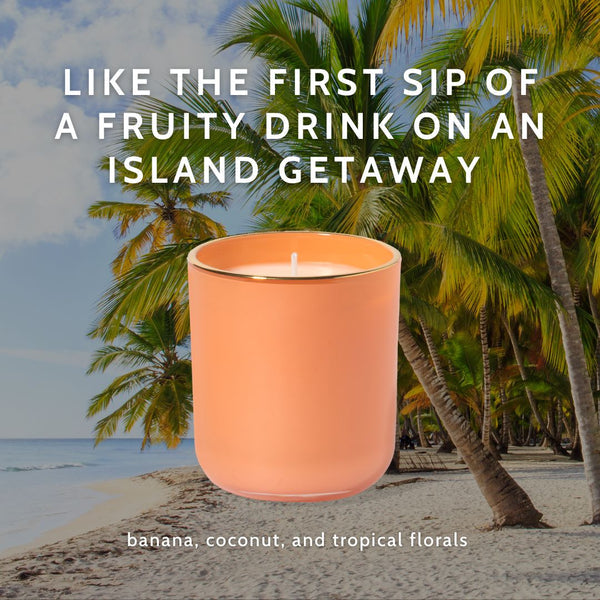 Idyllic Isle Glass Candle