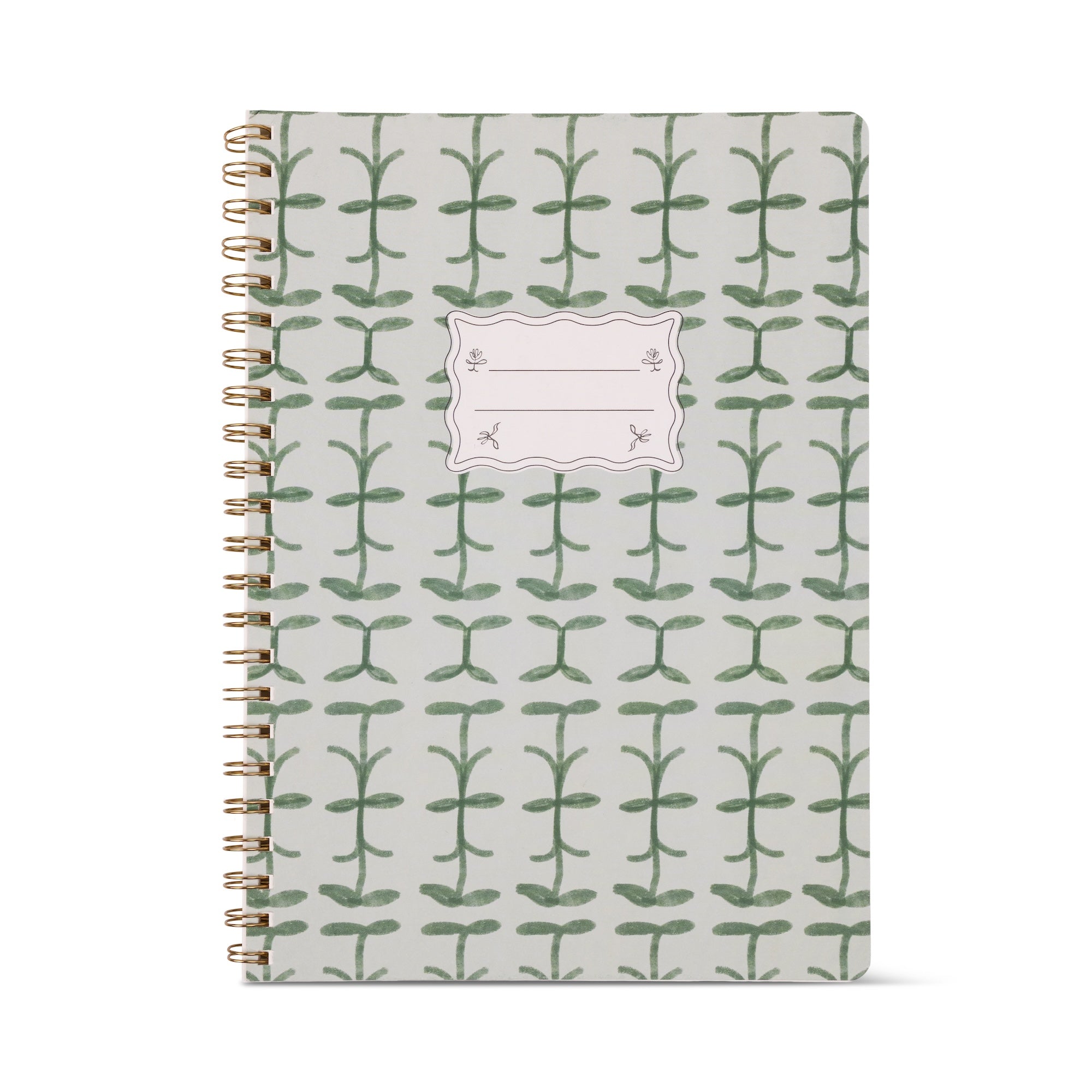 Green Vine Large Twinewire Notebook