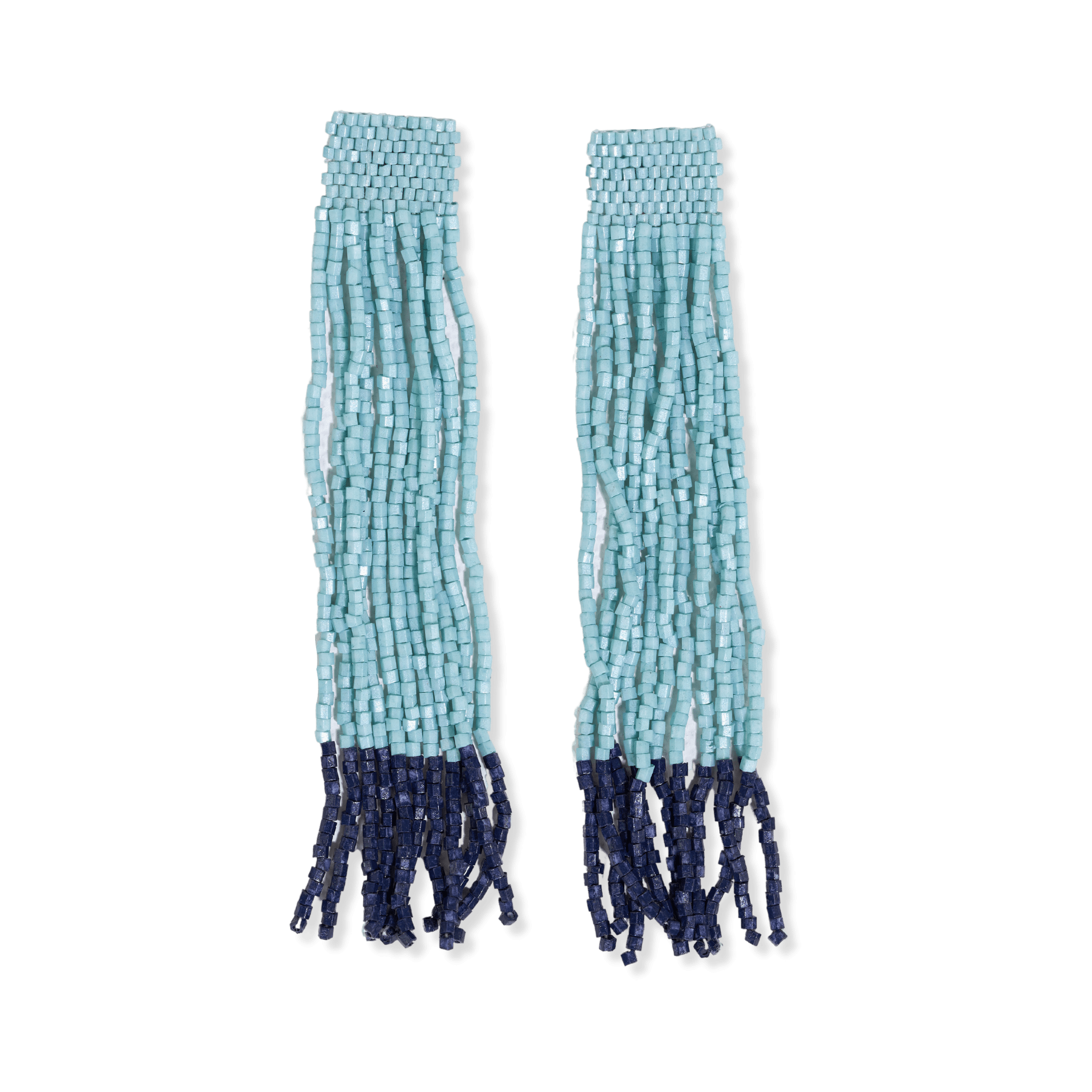 Ila Thick Stripe Beaded Fringe Earrings