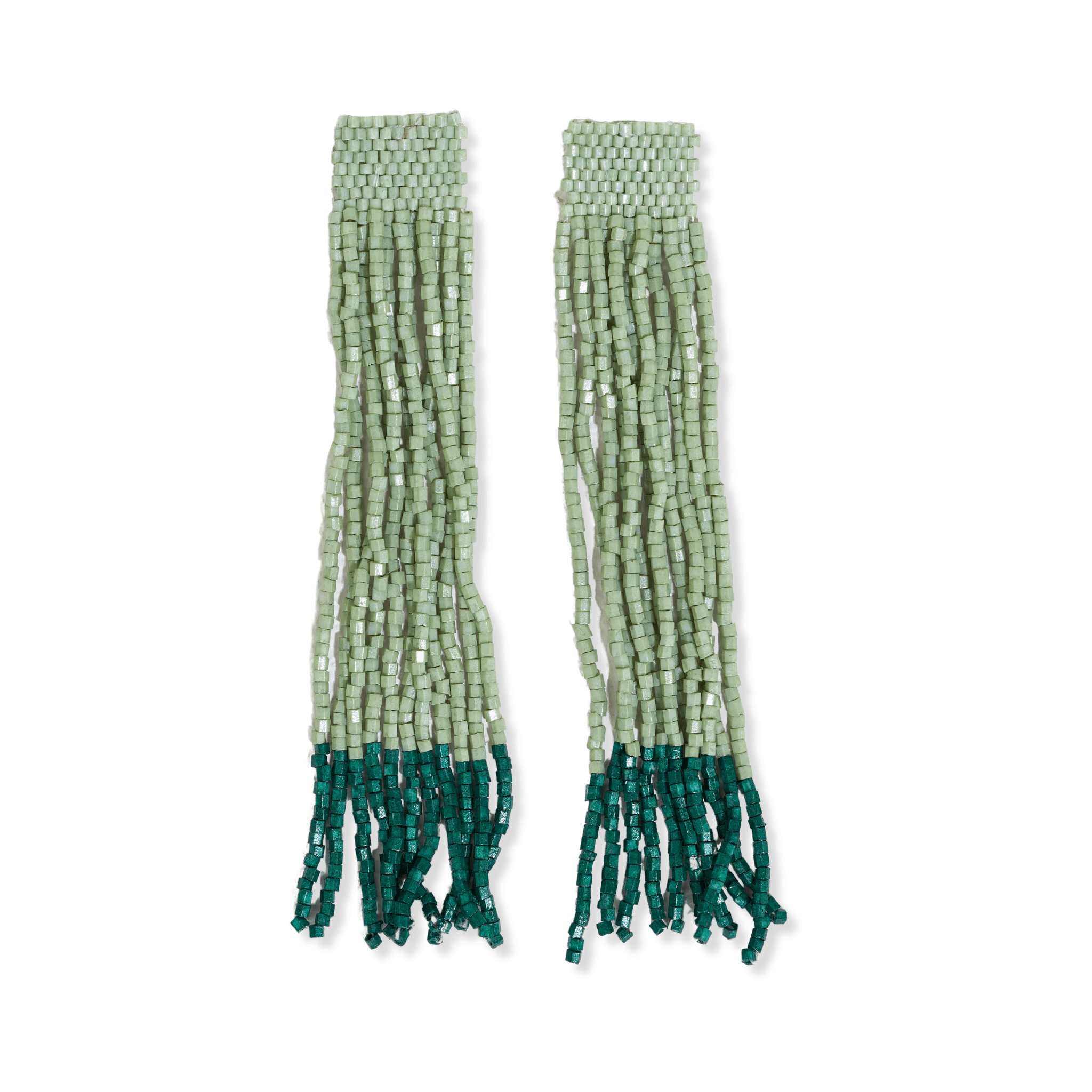 Ila Thick Stripe Beaded Fringe Earrings