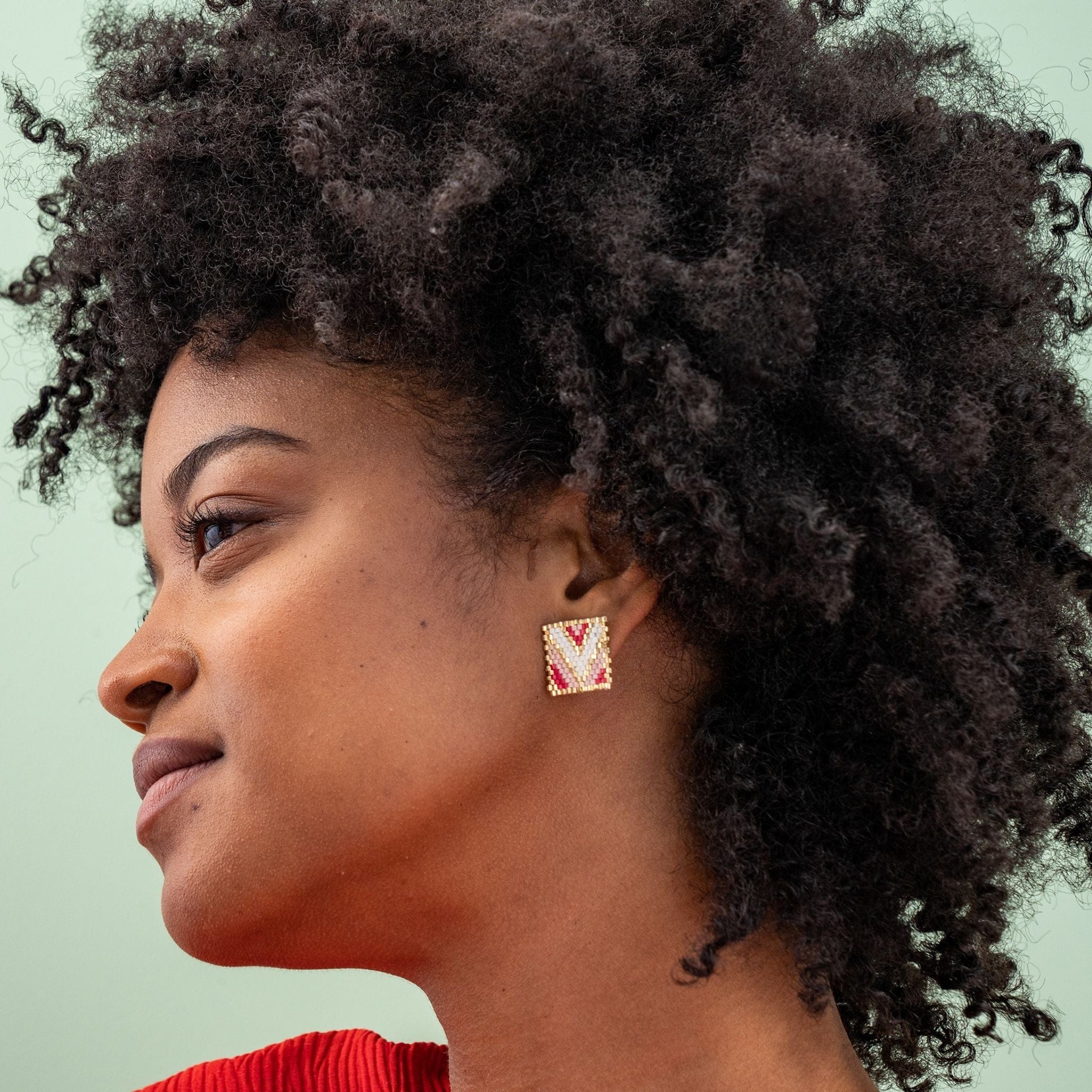 Kallie Rectangle Beaded Earrings