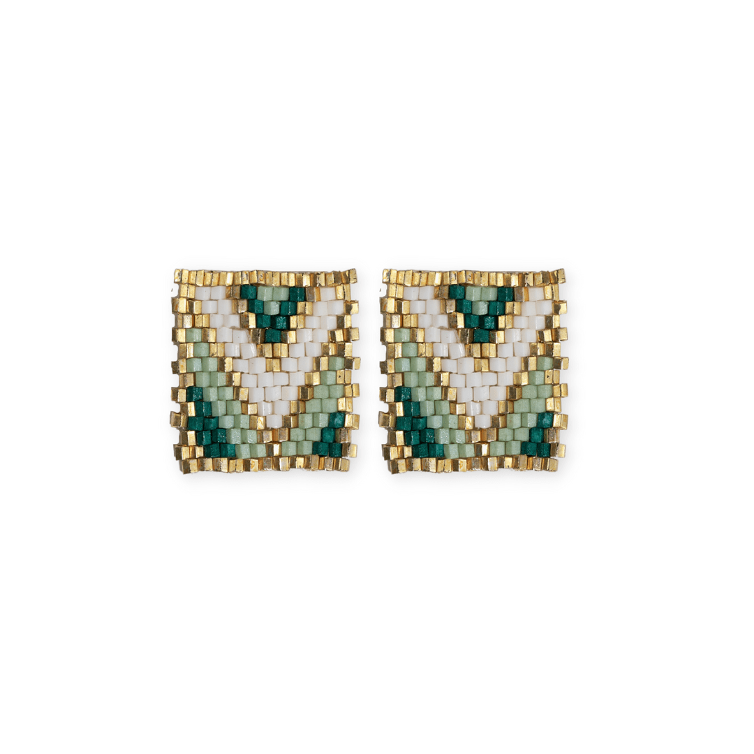Kallie Rectangle Beaded Earrings