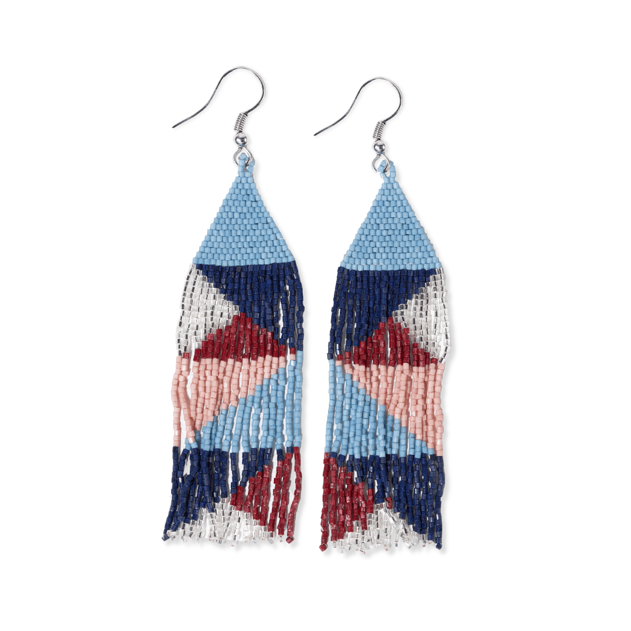 Brittany Mixed Triangle Fringe Earrings