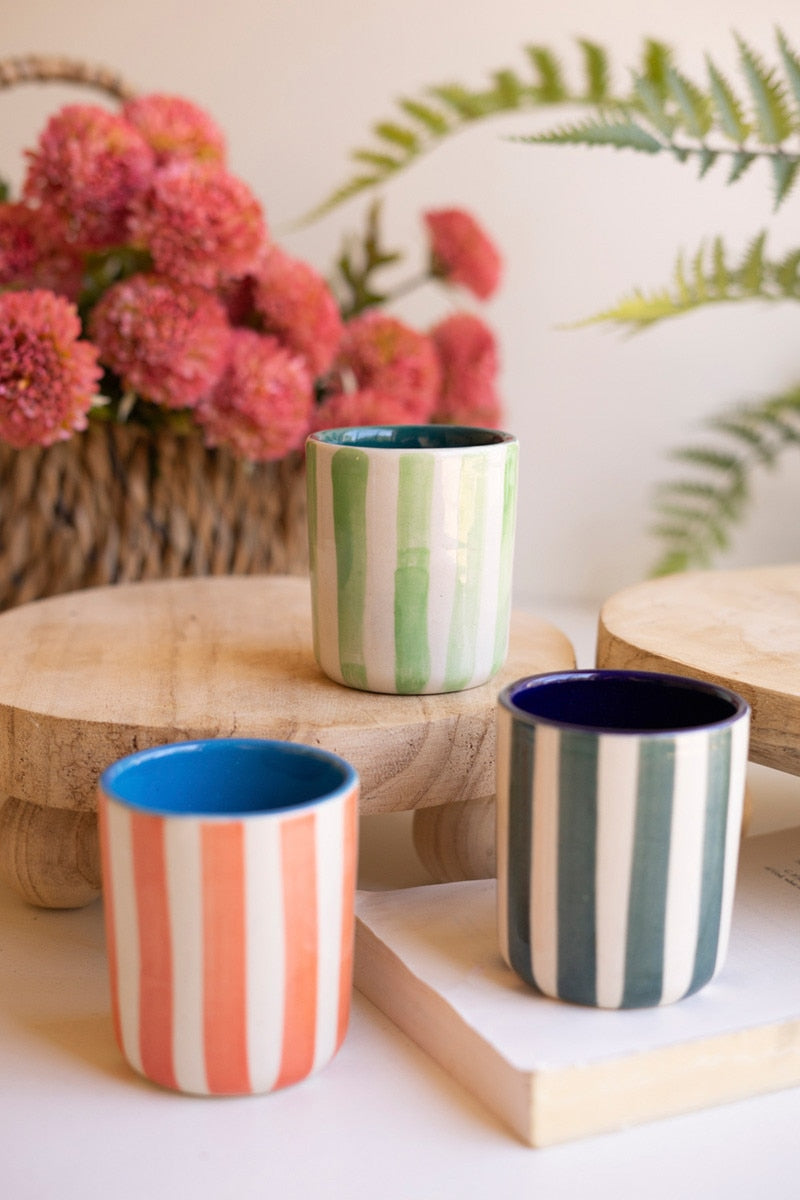 Striped Ceramic Cup