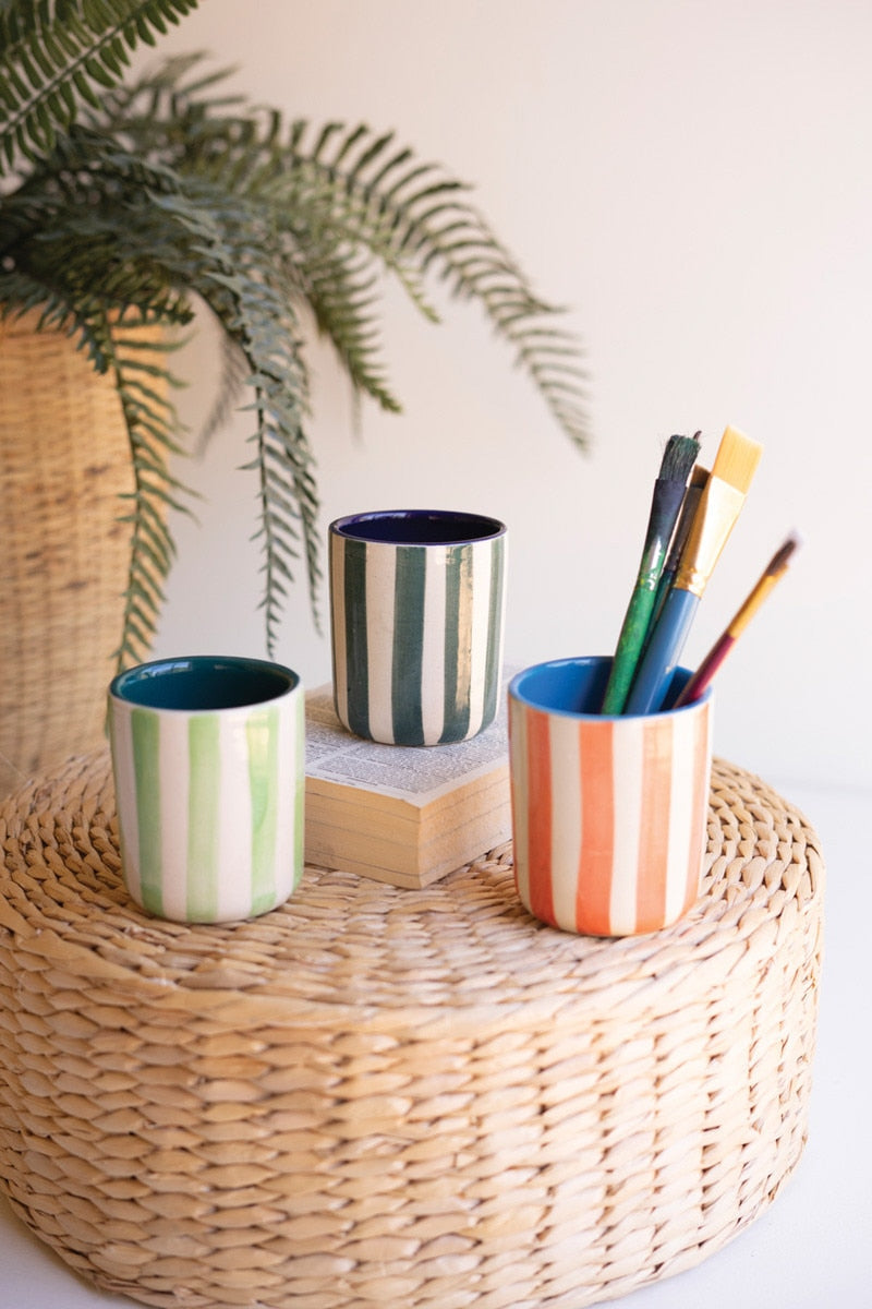Striped Ceramic Cup