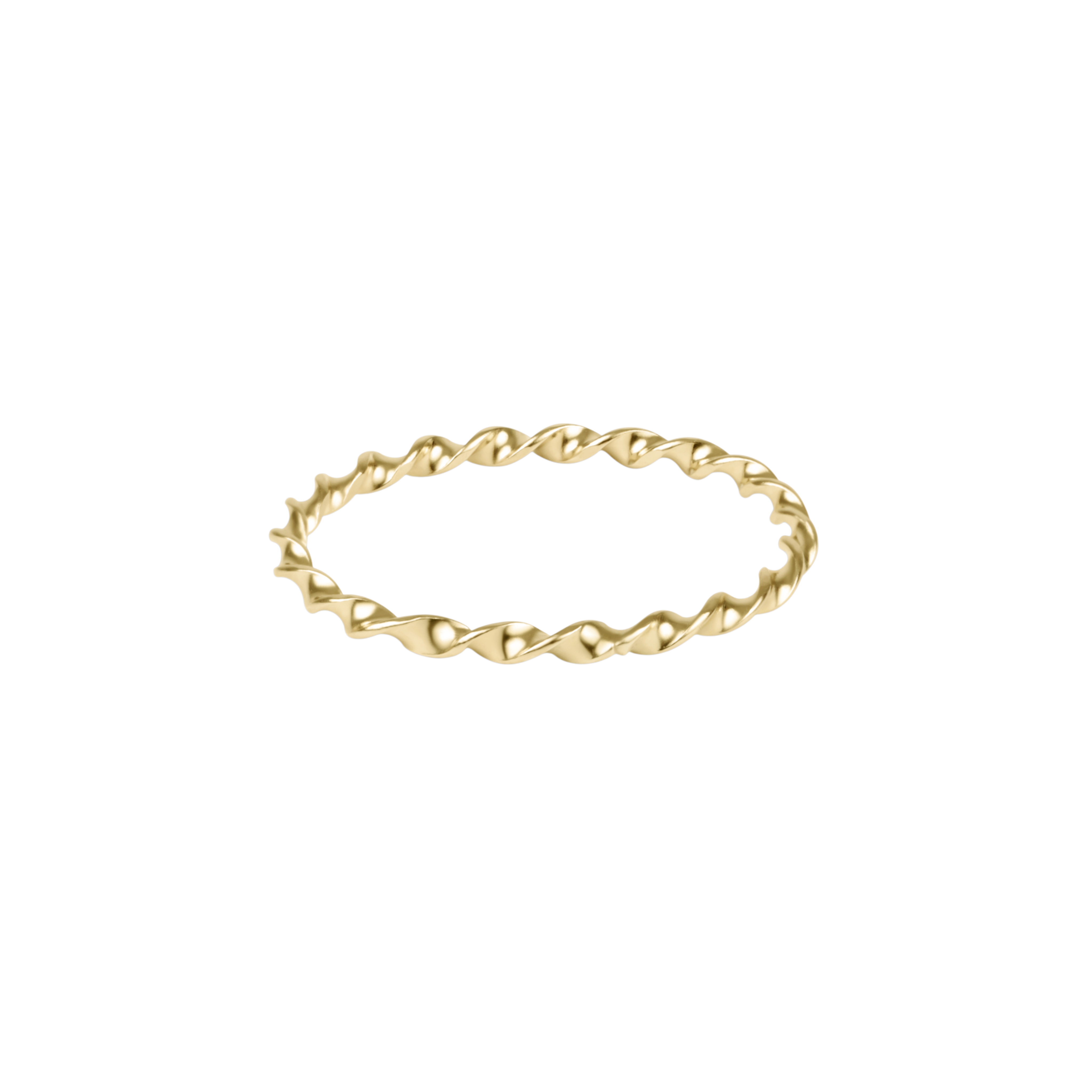 Classic Gold Twisted Thin Band Ring