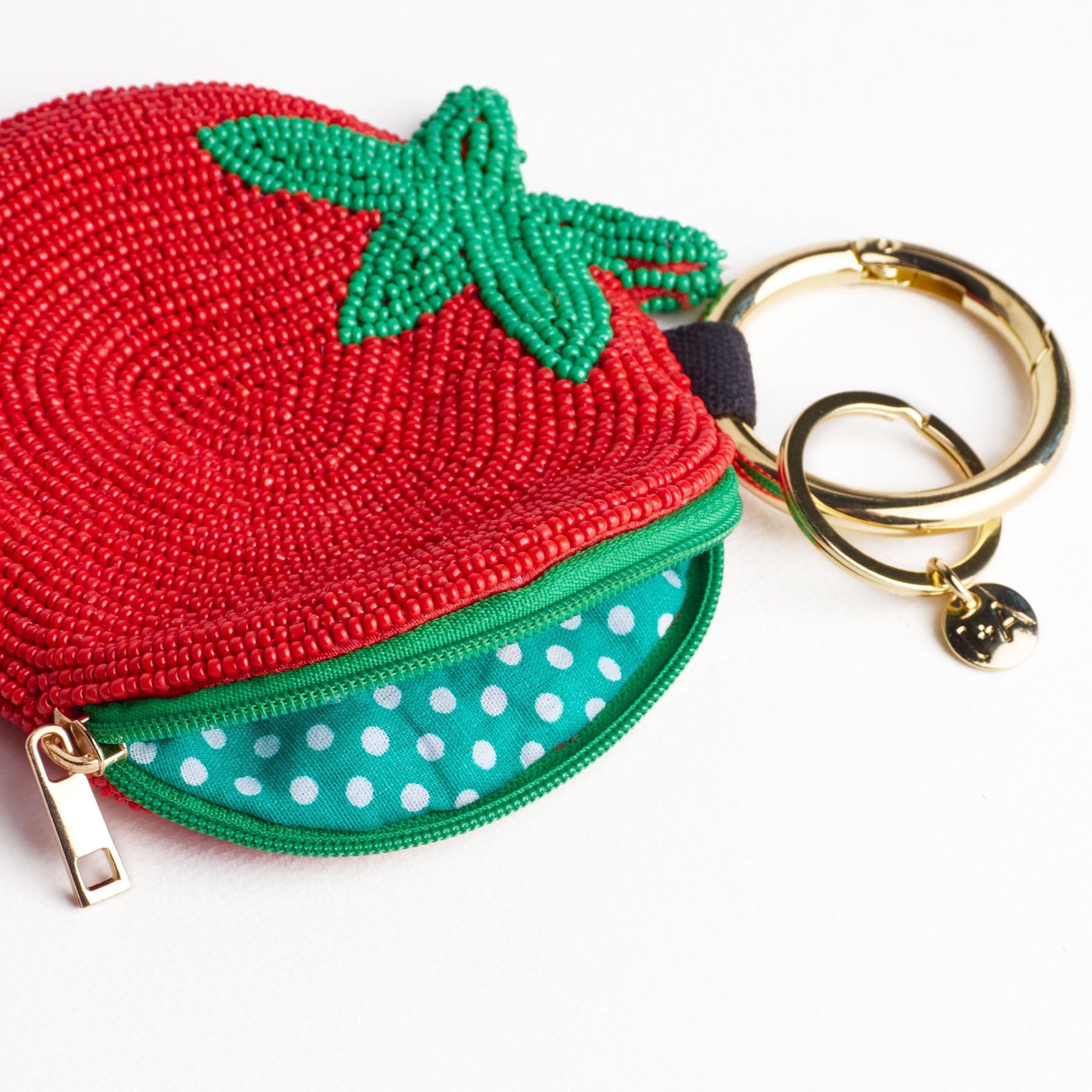 Mary Tomato Beaded Coin Purse