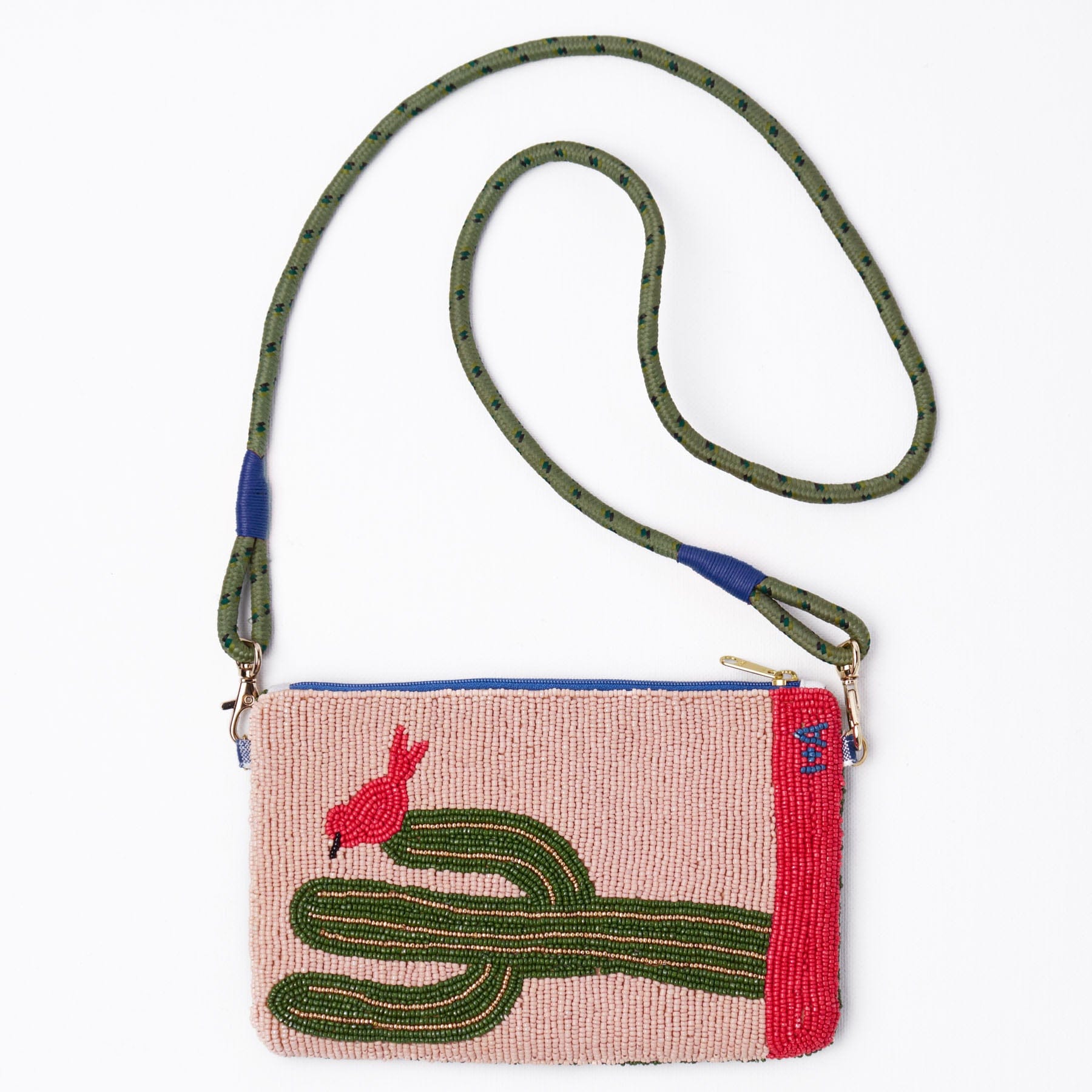 Leila Red Boots Beaded Clutch