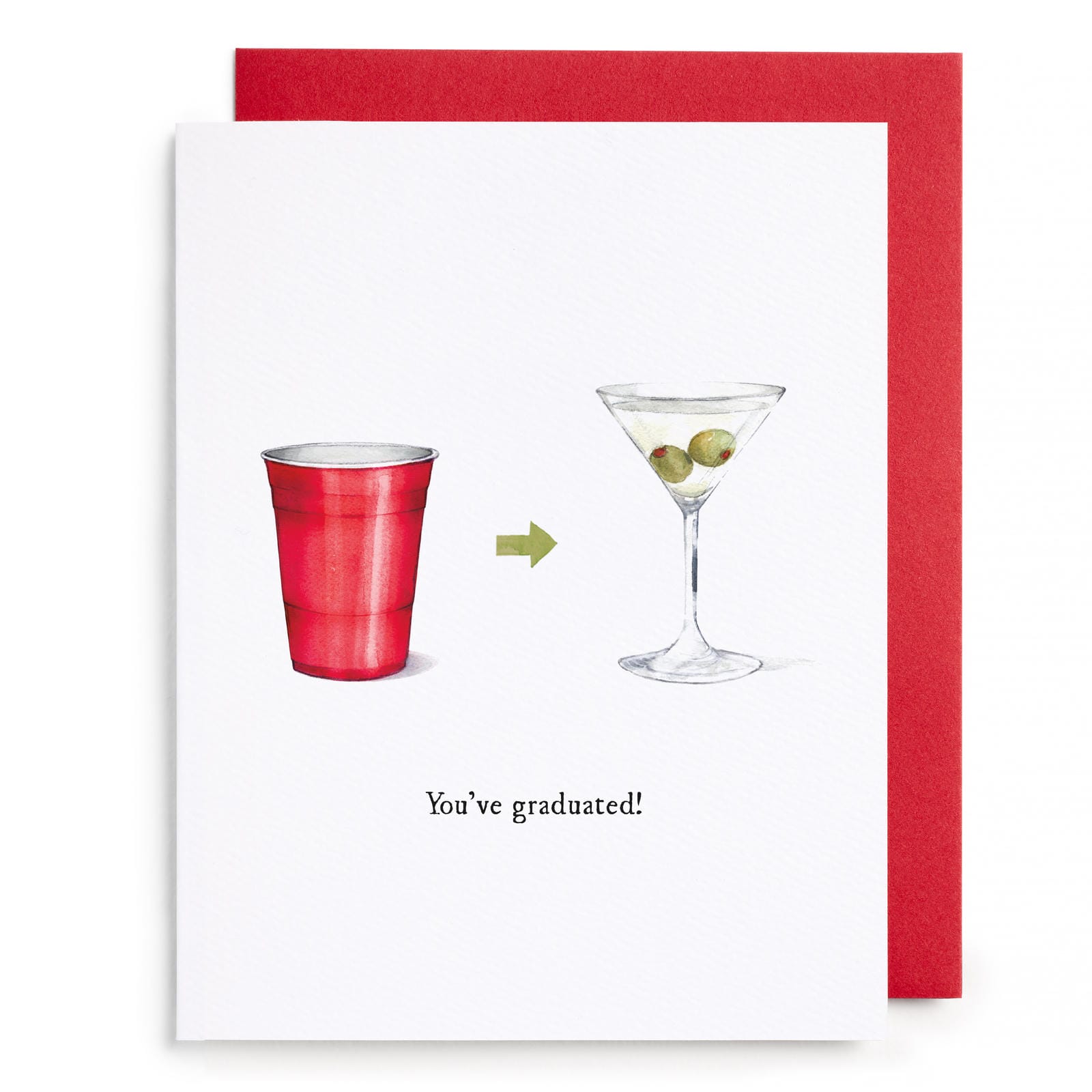 You've Graduated Martini Greeting Card