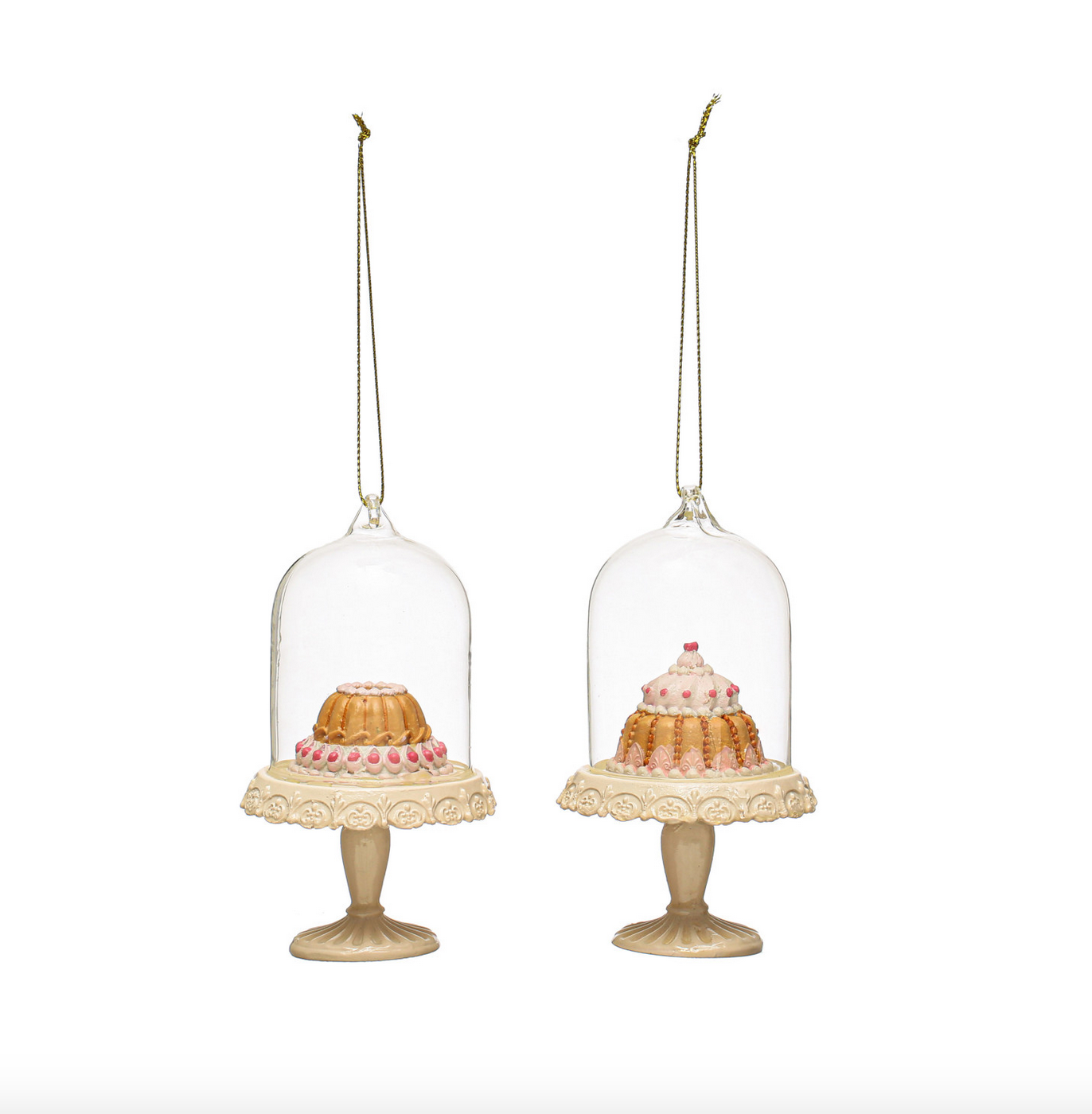Glass Cloche & Cake Pedestal Ornament